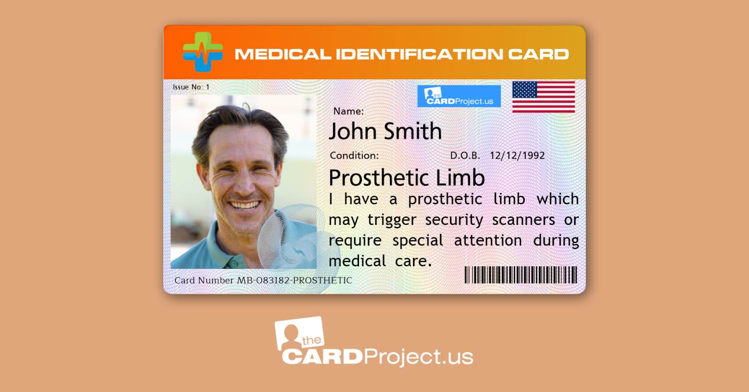 Prosthetic Limb Premium Card (FRONT)